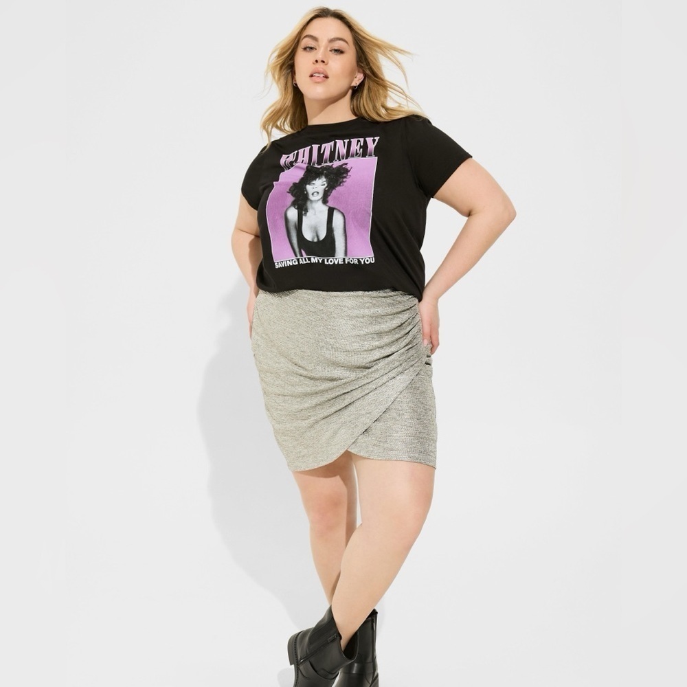 TORRID Mini Foil Knit Tulip Skirt 2x